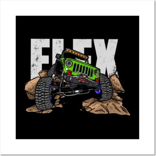 Green Jeep Flex Posters and Art